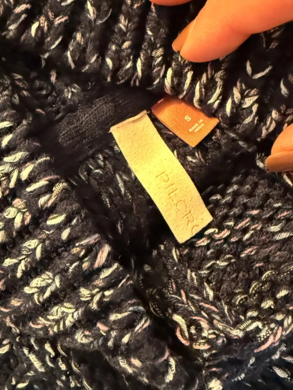 Anthropologie Pilcro Marled Henley Sweater Small